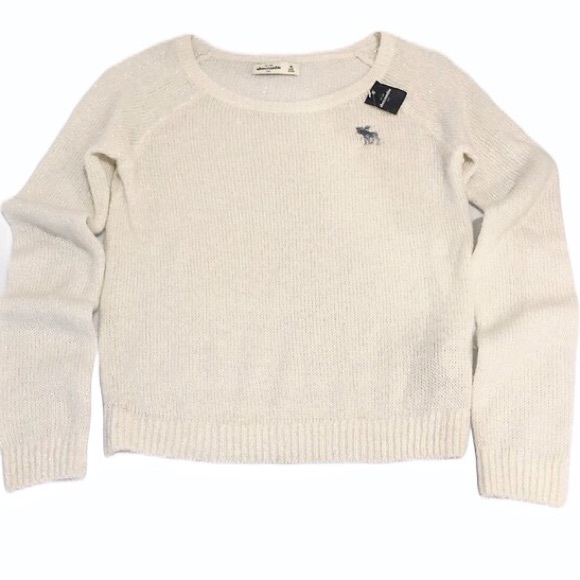 Abercrombie Kids Cream Wool Sweater Girls Size XL Brand New With Tags BNWT - Picture 1 of 6